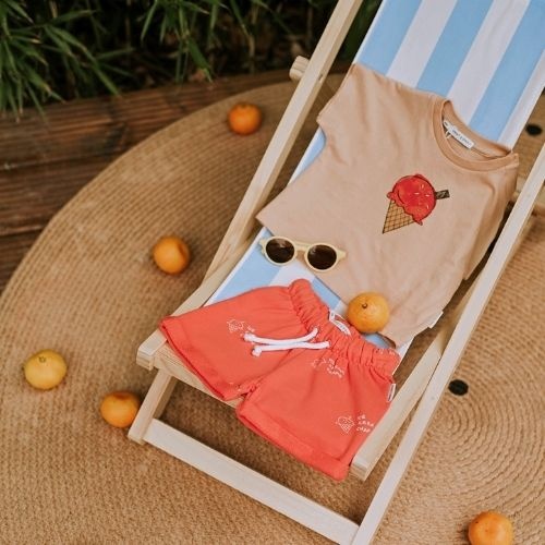 Sproet & Sproet baby boy shorts orange sprint | korte broek-2