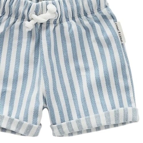 Sproet & Sproet baby short stripes denim blue | korte broek-4