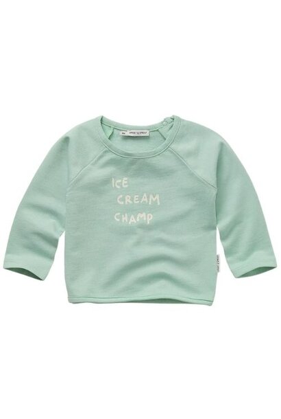 Sproet & Sproet baby raglan sweatshirt green silt green | shirt