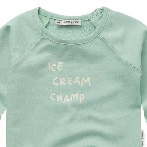 Sproet & Sproet baby raglan sweatshirt green silt green | shirt-3