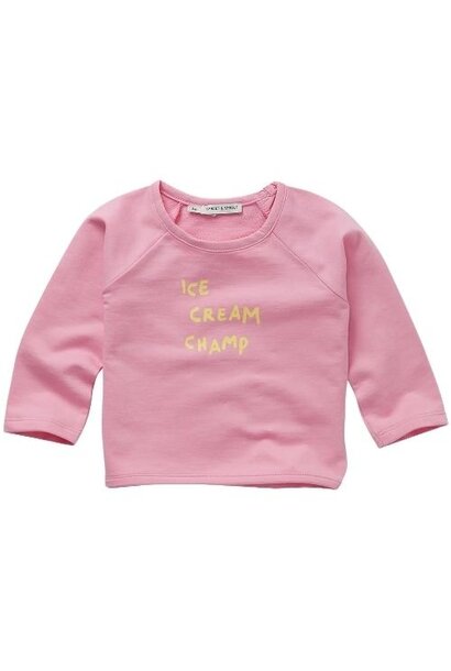 Sproet & Sproet baby raglan sweatshirt pink podium pink | trui