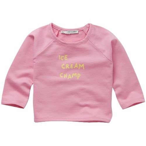Sproet & Sproet baby raglan sweatshirt pink podium pink | trui-1