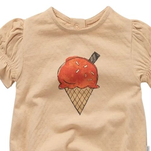 Sproet & Sproet romper balloon sleeve sand sand | babypakje-3