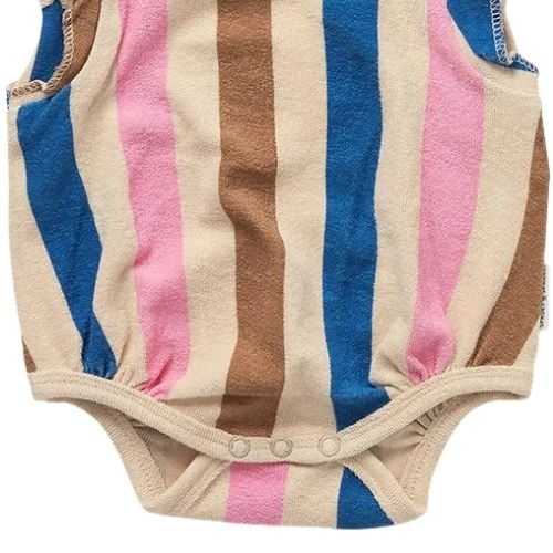Sproet & Sproet romper ruffle multi stripes sesame | babypakje-4