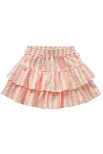 Sproet & Sproet layered skirt stripes off-white | rok