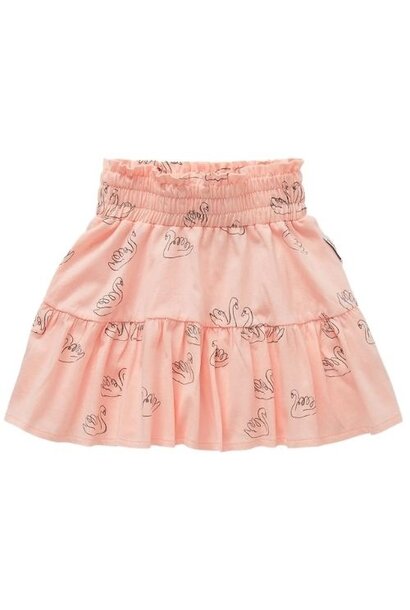 Sproet & Sproet smock skirt swan print blush pink | rok