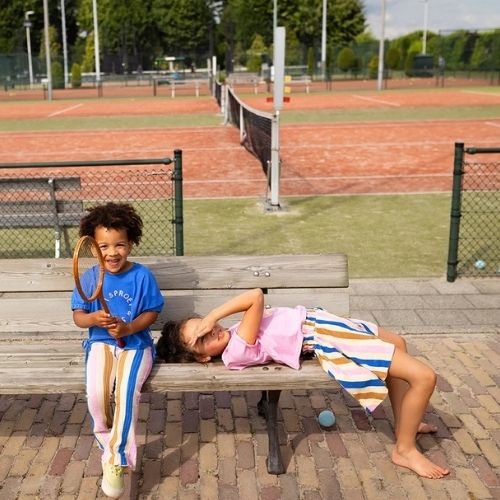 Sproet & Sproet paperbag skirt stripes sesame | rok-2