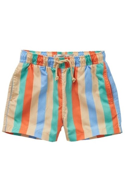 Sproet & Sproet swim shorts multi stripes sand | zwembroek