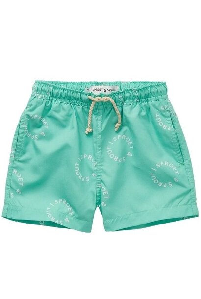 Sproet & Sproet swim shorts sproet print jade green | zwembroek