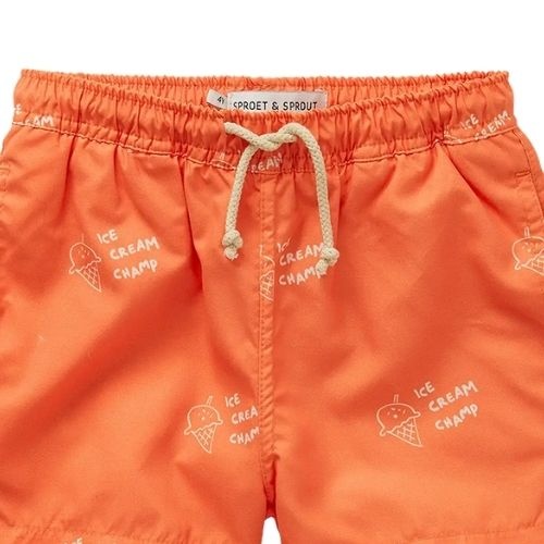 Sproet & Sproet swim shorts ice cream print orange sprint | zwembroek-2