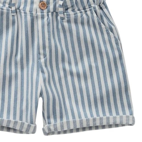 Sproet & Sproet jersey twill chino shorts denim blue | korte broek-3