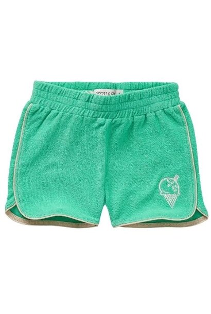 Sproet & Sproet terry sport shorts green jade green | korte broek