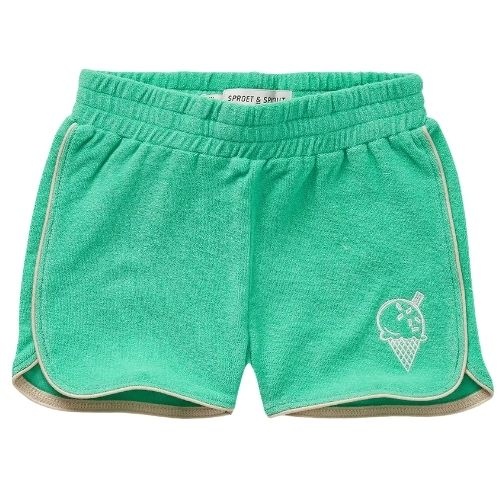 Sproet & Sproet terry sport shorts green jade green | korte broek-1