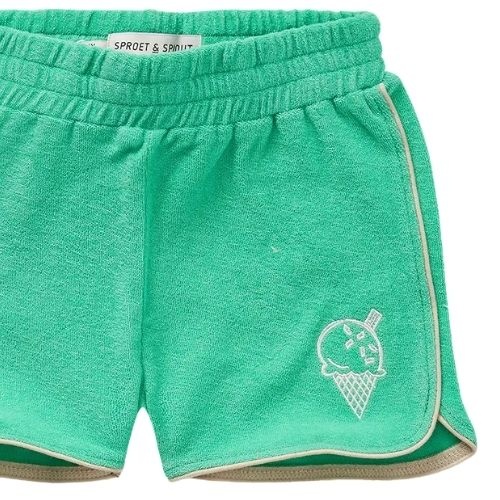 Sproet & Sproet terry sport shorts green jade green | korte broek-6