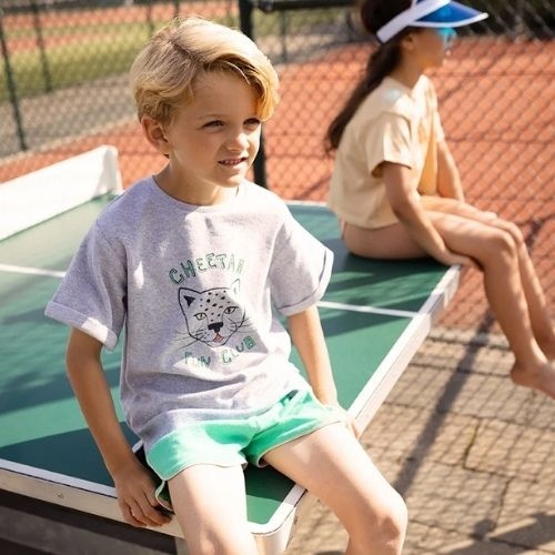 Sproet & Sproet terry sport shorts green jade green | korte broek-3