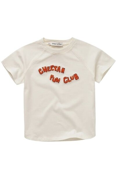 Sproet & Sproet raglan t-shirt cheetah club off-white | shirt