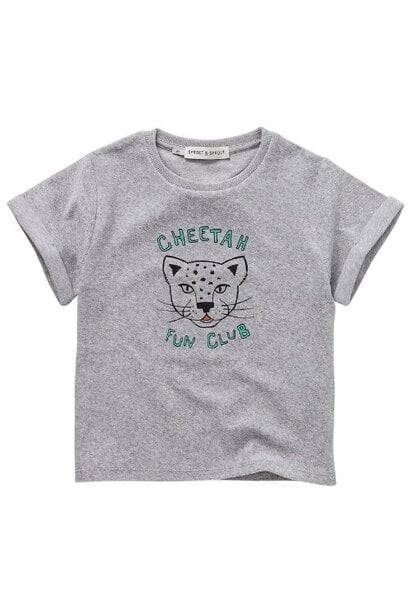 Sproet & Sproet terry t-shirt cheetah grey melee | shirt