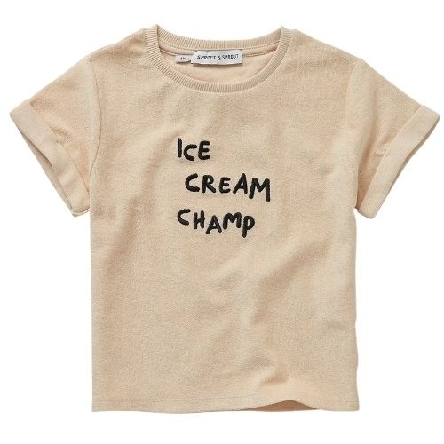 Sproet & Sproet terry t-shirt ice cream champ sesame | shirt-1