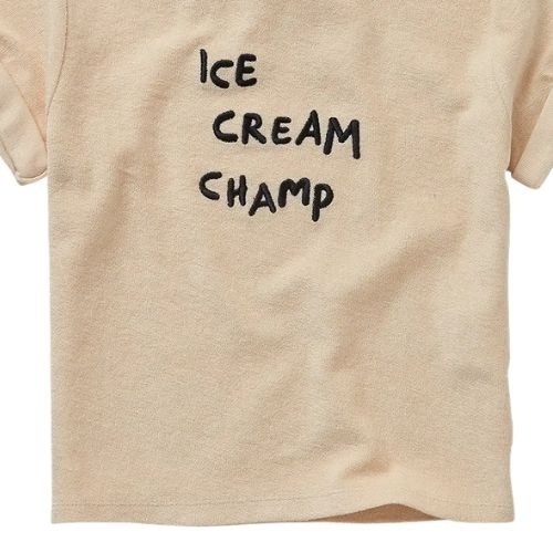 Sproet & Sproet terry t-shirt ice cream champ sesame | shirt-6
