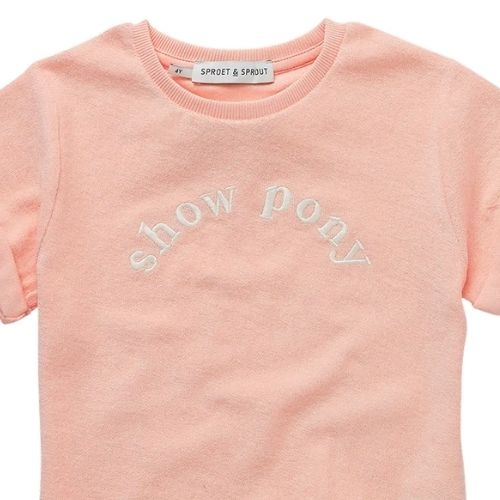 Sproet & Sproet terry t-shirt show pony blush pink | shirt-4