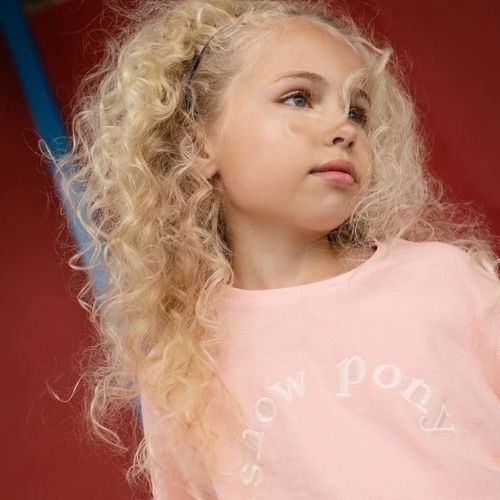 Sproet & Sproet terry t-shirt show pony blush pink | shirt-2