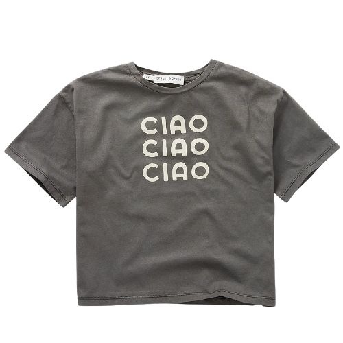 Sproet & Sproet t-shirt ciao washed black | shirt-1
