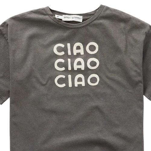 Sproet & Sproet t-shirt ciao washed black | shirt-2