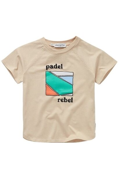 Sproet & Sproet raglan t-shirt padel rebel sesame | shirt