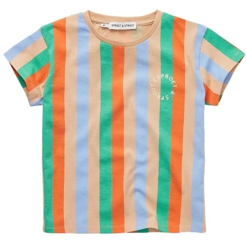 Sproet & Sproet t-shirt vertical stripes sand | shirt-1