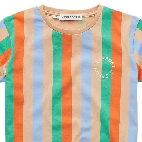 Sproet & Sproet t-shirt vertical stripes sand | shirt-3