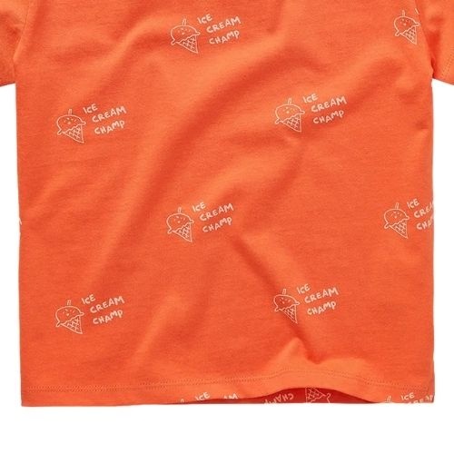 Sproet & Sproet t-shirt ice cream print orange orange sprint | shirt-5