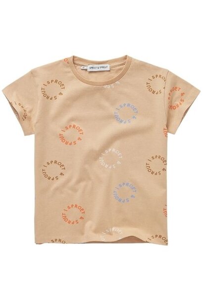 Sproet & Sproet t-shirt sproet print sand | shirt