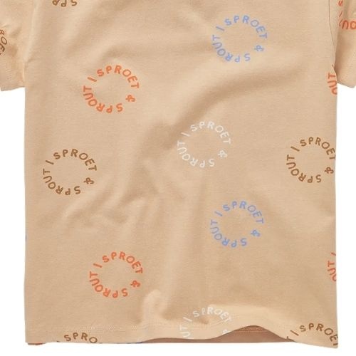 Sproet & Sproet t-shirt sproet print sand | shirt-5
