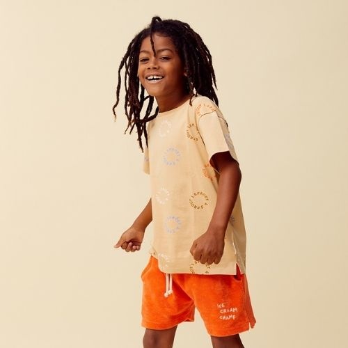 Sproet & Sproet t-shirt sproet print sand | shirt-3