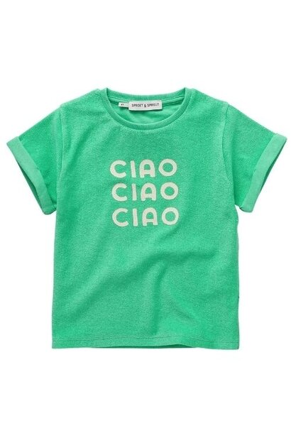 Sproet & Sproet terry t-shirt ciao jade green | shirt
