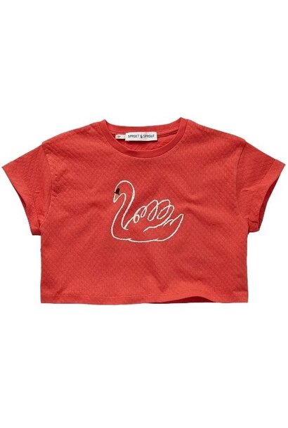 Sproet & Sproet boxy t-shirt swan fiesta | shirt