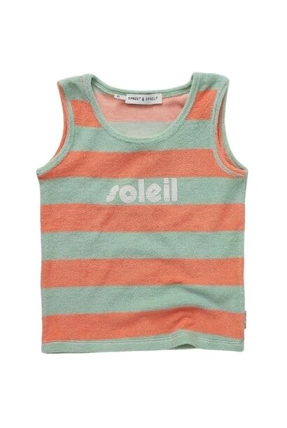 Sproet & Sproet tanktop boys stripes silt green | shirt