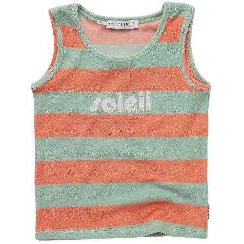 Sproet & Sproet tanktop boys stripes silt green | shirt-1