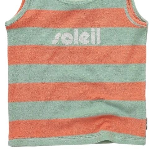 Sproet & Sproet tanktop boys stripes silt green | shirt-6