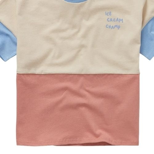 Sproet & Sproet t-shirt colourblock sesame | shirt-4