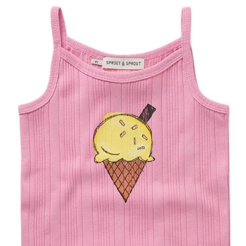 Sproet & Sproet girls spaghetti top ice cream podium pink | shirt-4