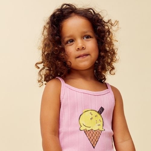 Sproet & Sproet girls spaghetti top ice cream podium pink | shirt-3