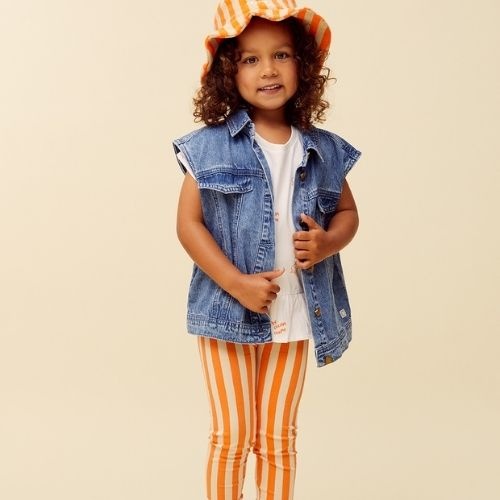 Sproet & Sproet legging small stripes sesame | broek-2