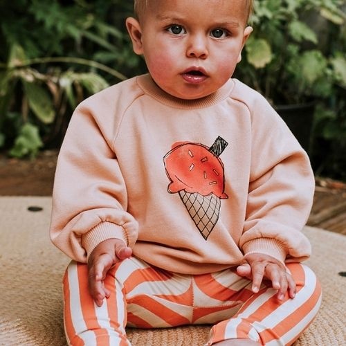 Sproet & Sproet legging small stripes sesame | broek-6