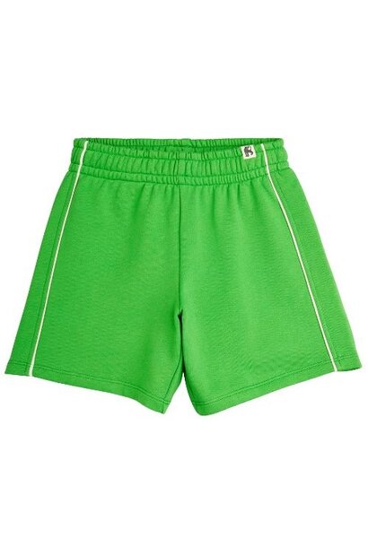 Mini Rodini plain piping sweatshorts green - korte broek