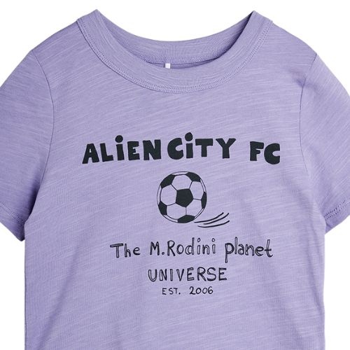 Mini Rodini alien city fc sp ss tee purple - tshirt-2