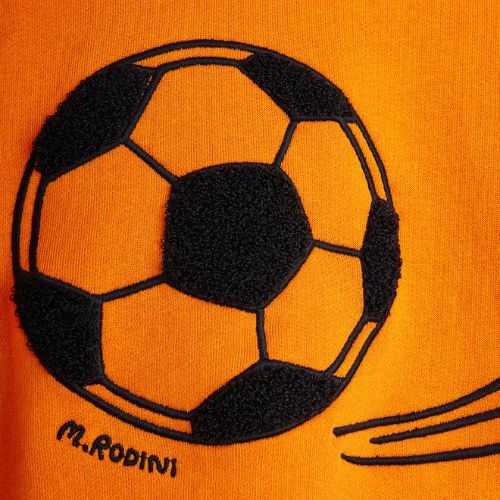 Mini Rodini football chenille sweatshirt orange - trui-4
