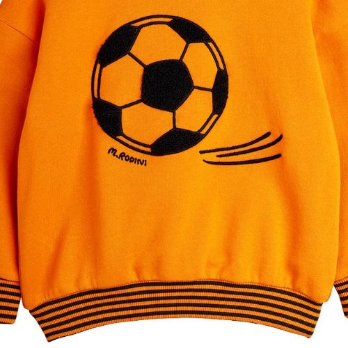 Mini Rodini football chenille sweatshirt orange - trui-5