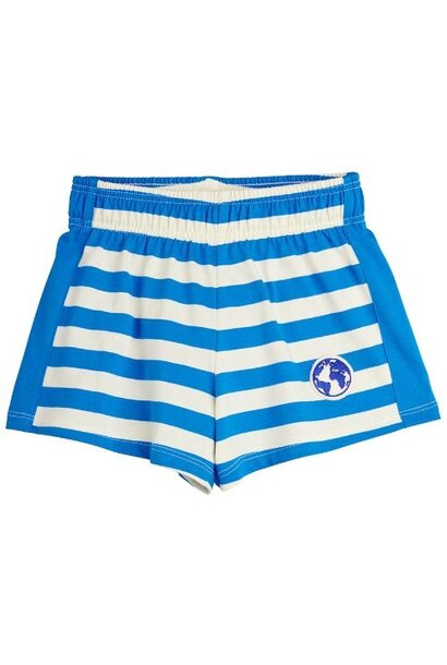 Mini Rodini earth yd stripe shorts blue - korte broek