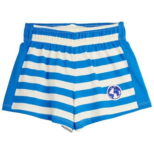 Mini Rodini earth yd stripe shorts blue - korte broek-1
